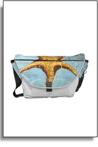 Starfish Sky Tropical Designer Messenger Bag